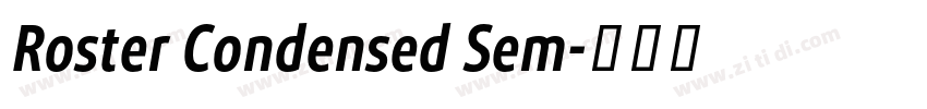 Roster Condensed Sem字体转换